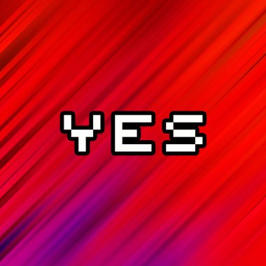 evet soyut renkli arkaplan üzerine metin