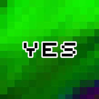 evet soyut renkli arkaplan üzerine metin