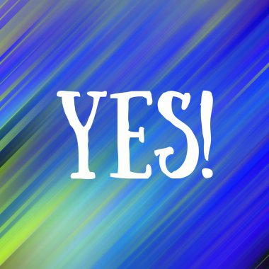 evet soyut renkli arkaplan üzerine metin