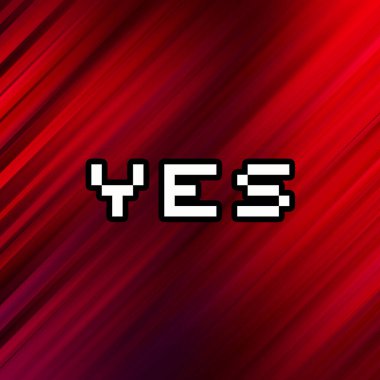 evet soyut renkli arkaplan üzerine metin