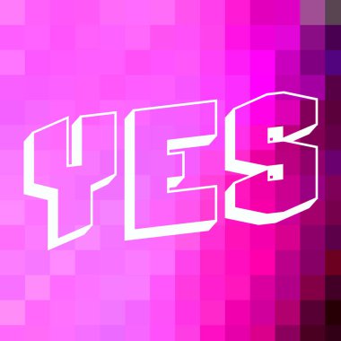 evet soyut renkli arkaplan üzerine metin