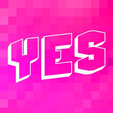 evet soyut renkli arkaplan üzerine metin