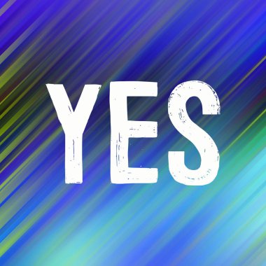 evet soyut renkli arkaplan üzerine metin