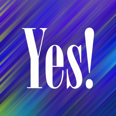 evet soyut renkli arkaplan üzerine metin