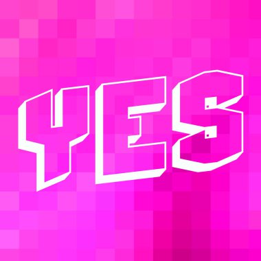 evet soyut renkli arkaplan üzerine metin