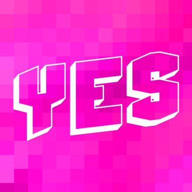 evet soyut renkli arkaplan üzerine metin