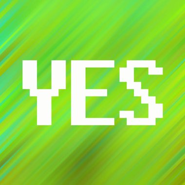 evet soyut renkli arkaplan üzerine metin