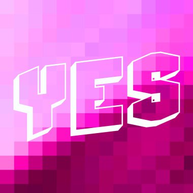 evet soyut renkli arkaplan üzerine metin