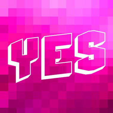 evet soyut renkli arkaplan üzerine metin