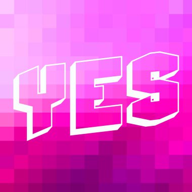 evet soyut renkli arkaplan üzerine metin