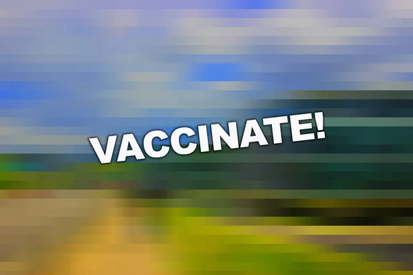 Vaccinera Text Abstrakt Färgglad Bakgrund — Stockfoto