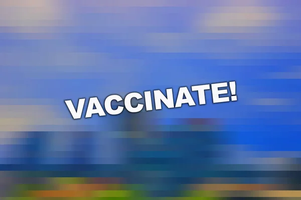 Vacunar Texto Sobre Fondo Colorido Abstracto — Foto de Stock