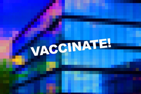 Вакцинаційний Текст Абстрактному Барвистому Фоні — стокове фото