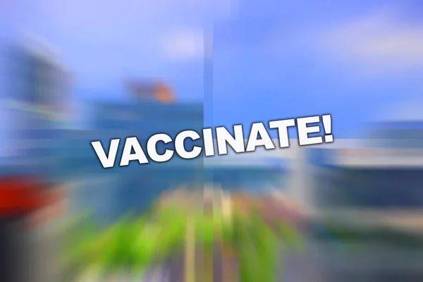 Vaccinera Text Abstrakt Färgglad Bakgrund — Stockfoto