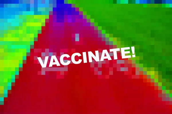 Vaccineer Tekst Abstracte Kleurrijke Achtergrond — Stockfoto