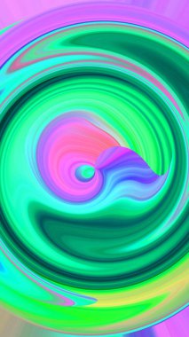 Parlak kıvrımlı akış tüneli dijital olarak oluşturuldu