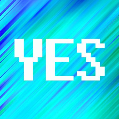 evet soyut renkli arkaplan üzerine metin