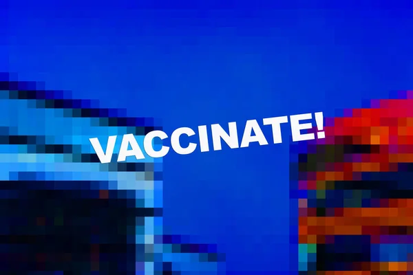 Vacciner Texte Sur Fond Abstrait Coloré — Photo