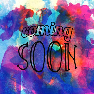 Yakında soyut suluboya tasarımı üzerine yazılacak metin su boyalı minimalist arkaplan.