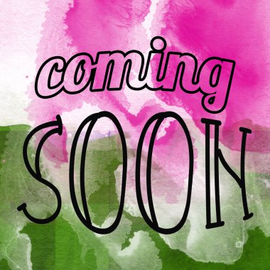 Yakında soyut suluboya tasarımı üzerine yazılacak metin su boyalı minimalist arkaplan.