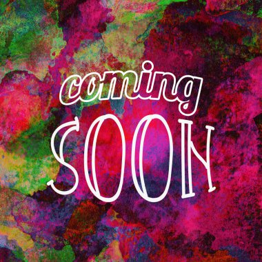 Yakında soyut suluboya tasarımı üzerine yazılacak metin su boyalı minimalist arkaplan.