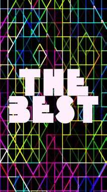 Soyut renkli arkaplan üzerine en iyi metin 