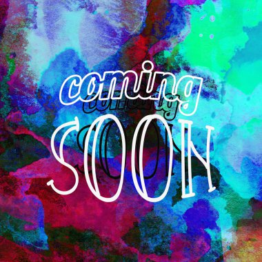 Yakında soyut suluboya tasarımı üzerine yazılacak metin su boyalı minimalist arkaplan.