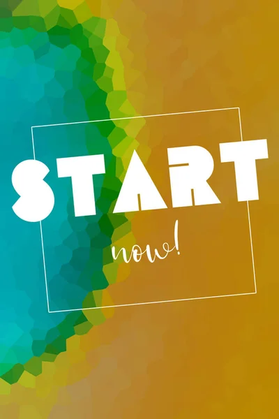 Start Now Text Abstract Colorful Background — Stock Photo, Image