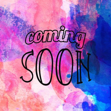 Yakında soyut suluboya tasarımı üzerine yazılacak metin su boyalı minimalist arkaplan.