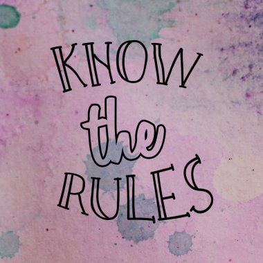 soyut suluboya arkaplan üzerindeki kuralları biliyor