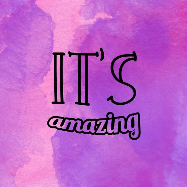 Soyut suluboya tasarımı, su boyalı doku arkaplanı üzerine inanılmaz bir metin..