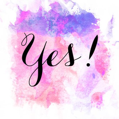 Evet, soyut suluboya tasarımı ile ilgili kelime..