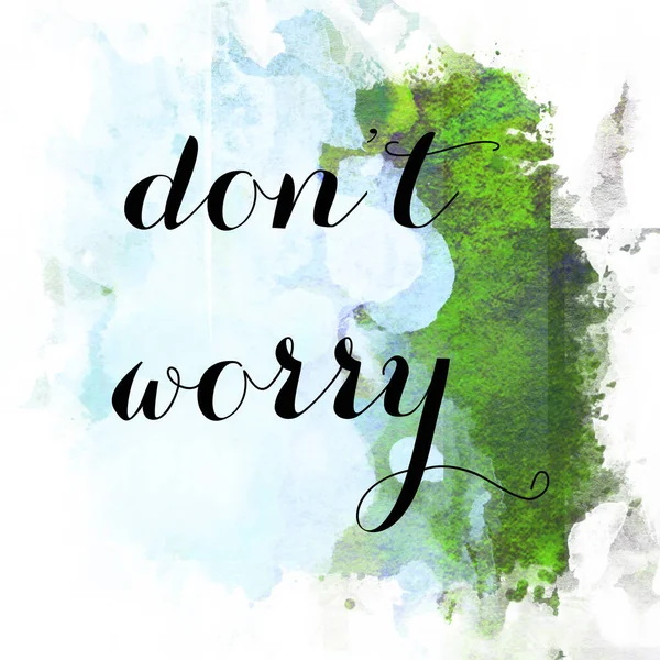 Don Worry Text Abstract Colorful Background — Stock Photo, Image