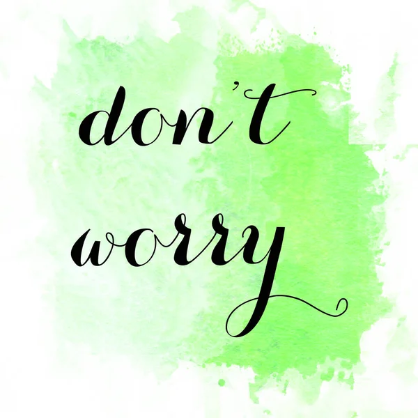 Don Worry Text Abstract Colorful Background — Stock Photo, Image