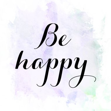 Soyut renkli arkaplanda mutlu metin ol 