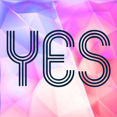 Soyut geometrik arkaplan hakkında evet kelime 