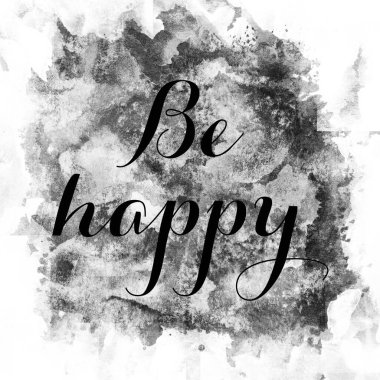 Soyut renkli arkaplanda mutlu metin ol 