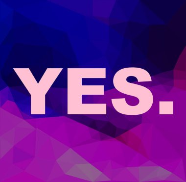 Soyut geometrik arkaplan hakkında evet kelime 