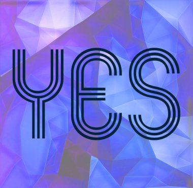 Soyut geometrik arkaplan hakkında evet kelime 