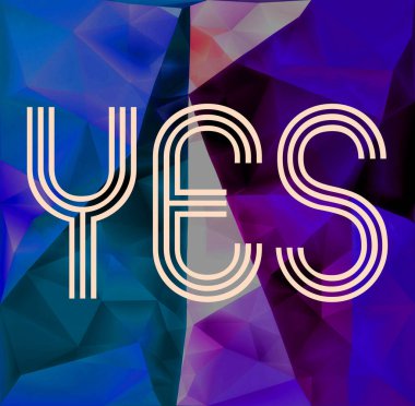 Soyut geometrik arkaplan hakkında evet kelime 