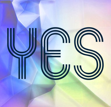 Soyut geometrik arkaplan hakkında evet kelime 