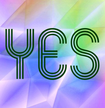 Soyut geometrik arkaplan hakkında evet kelime 