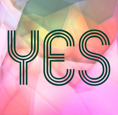 Soyut geometrik arkaplan hakkında evet kelime 