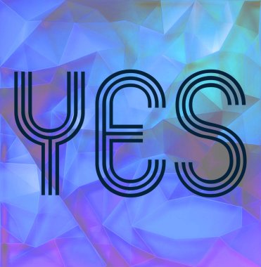 Soyut geometrik arkaplan hakkında evet kelime 