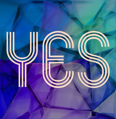 Soyut geometrik arkaplan hakkında evet kelime 