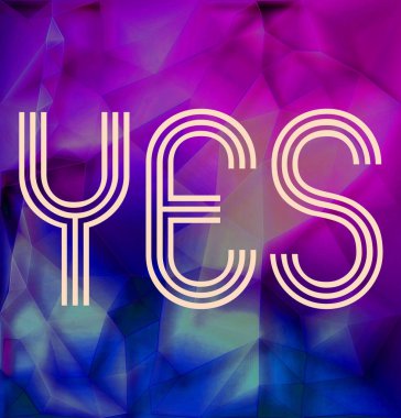 Soyut geometrik arkaplan hakkında evet kelime 