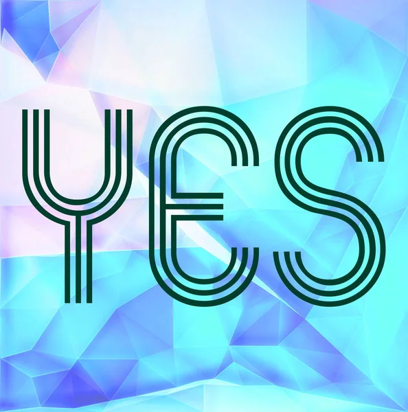 Soyut geometrik arkaplan hakkında evet kelime 