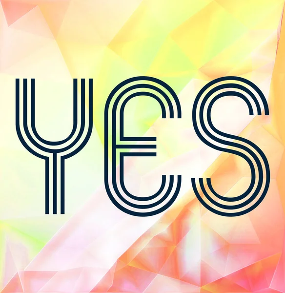 Soyut geometrik arkaplan hakkında evet kelime 