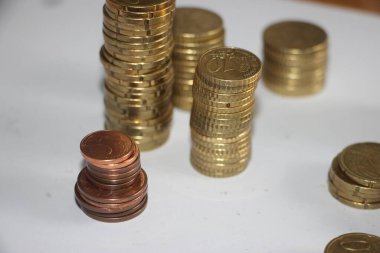 para kavramı arka plan, madeni paralar kapanıyor 