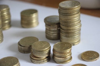 para kavramı arka plan, madeni paralar kapanıyor 